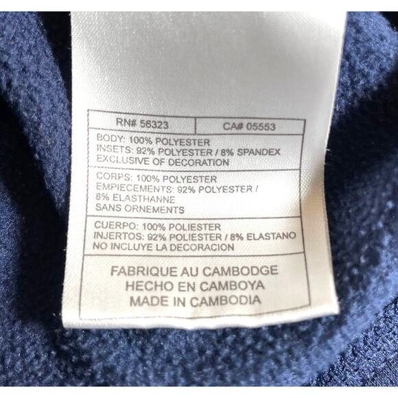 NIKE Fit Men Quarter Zip LOGO Swoosh Pullover Sweatshirt Colorblock Blue Gray XL - Picture 10 of 12